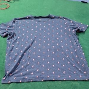 George Men's XXL Navy Flamingo Print Tee